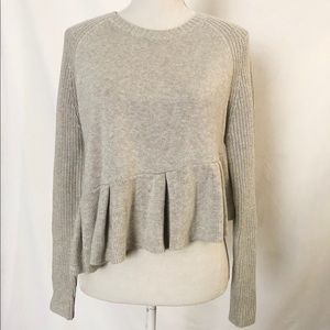 Si-iae Anthropologie cropped Peplum Sweater M